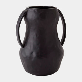 Aquitaine Vase, Matte Black, crafted in ceramic