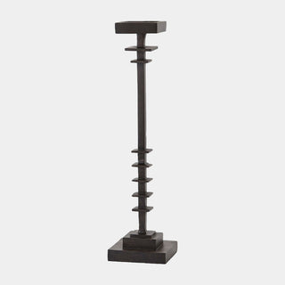 Corentin Candle Holder, Large, crafted in dark and forged metal