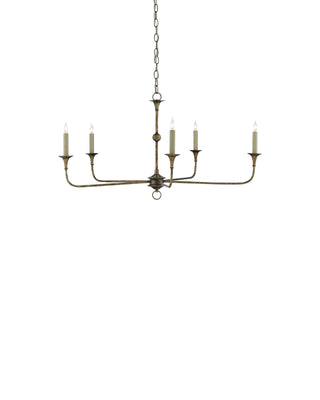 Nottaway Small Bronze Chandelier in wrought iron