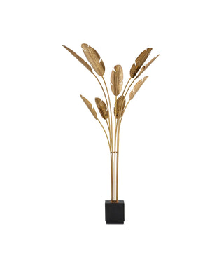 Tropical Grande Brass Floor Lamp, alternate view 4