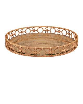 Tegal Decorative Serving Tray in arurog and glass
