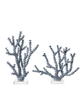 Blue Coral Set of 2 in composite and acrylic