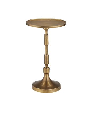 Pascal Brass Accent Table in cast aluminum