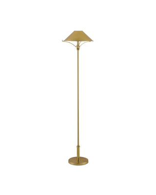 Maarla Brass Floor Lamp in wrought iron