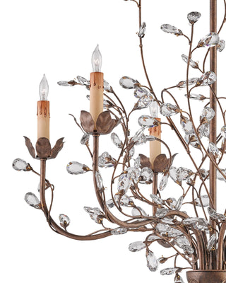 Crystal Bud Medium Gold Chandelier, alternate view 2