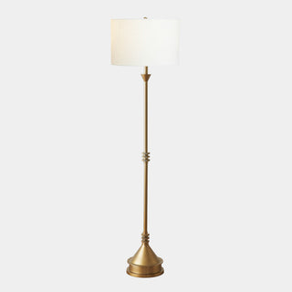 Gear Floor Lamp, Antique Brass, alternate view 3