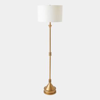 Gear Floor Lamp, Antique Brass, crafted in aluminum