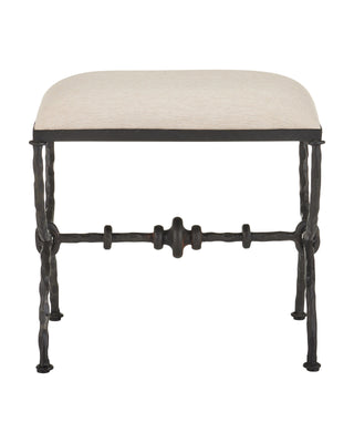 Agora Ottoman, Belgian Linen Weave, alternate view 3