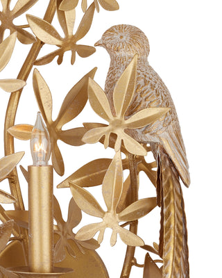Aviary Gold Wall Sconce, Right, alternate view 3