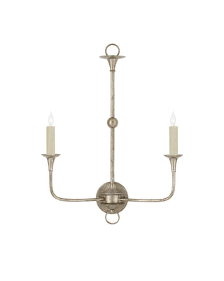 Nottaway Bronze Double-Light Wall Sconce in wrought iron