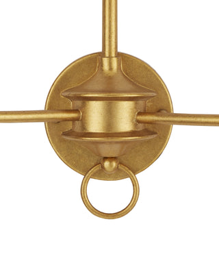 Nottaway Gold Double-Light Wall Sconce, alternate view 2