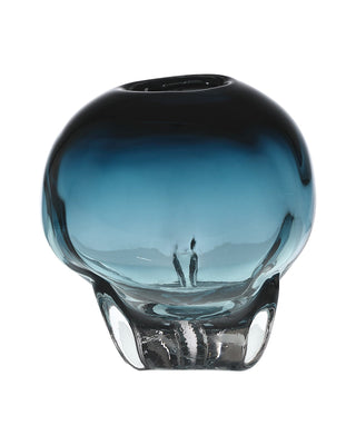Aubrey Orb Vase in blue and glass