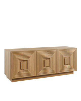 Morombe Washed Oak Credenza, alternate view 6