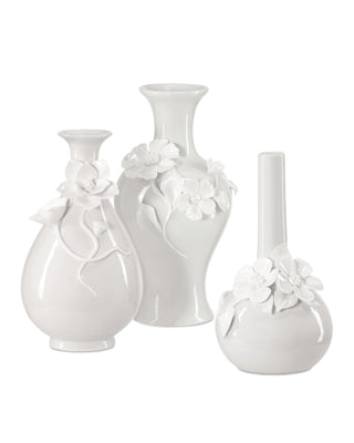 Ave Maria Vase Set of 3 in white and porcelain