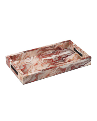 Interstellar Red Tray in red swirl and glass