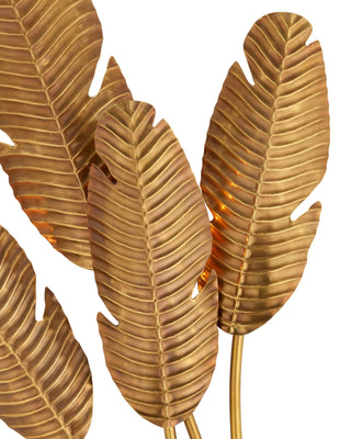 Tropical Brass Multi-Leaf Wall Sconce, alternate view 2