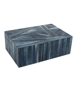 Winter Harvest Box in blue and straw
