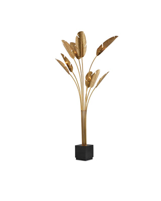 Tropical Grande Brass Floor Lamp, alternate view 3
