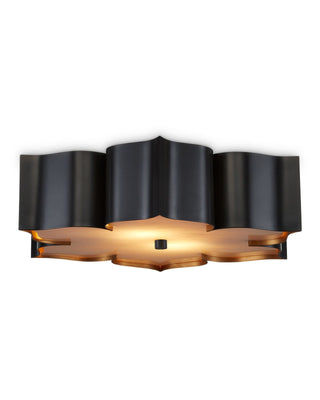 Grand Lotus Black Flush Mount, alternate view 3