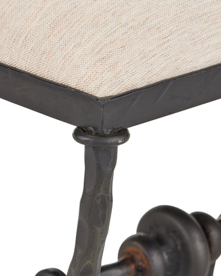 Agora Ottoman, Belgian Linen Weave, alternate view 2