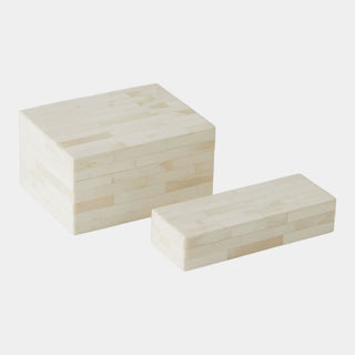 Tatanka Boxed Card Set, Ivory, styled in a room