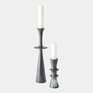 Formosa Candle Holder, Center Flair, Black, styled in a room