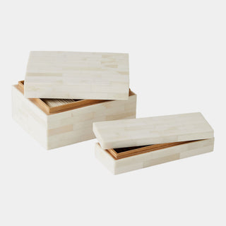 Tatanka Boxed Card Set, Ivory, styled in a room