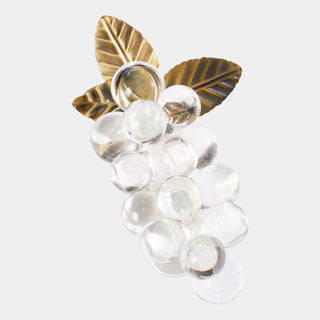 Dionysus Grape Cluster, Clear, crafted in glass and steel
