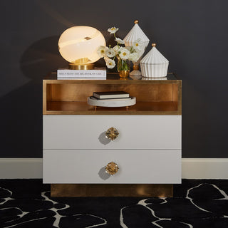 Quintessential Tray, Circle, White, styled in a room