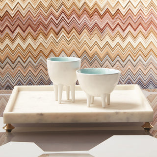 Quintessential Tray, Square, White, styled in a room