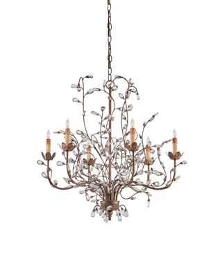 Crystal Bud Medium Gold Chandelier in cupertino and wrought iron