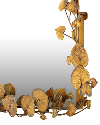 Vinna Arch Brass Leaves Mirror, alternate view 2