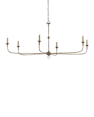 Nottaway Large Bronze Chandelier in wrought iron