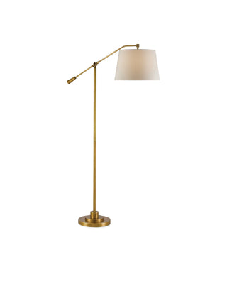 Maxstoke Brass Floor Lamp in wrought iron