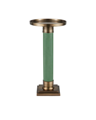 Gavin Green Accent Table in antique brass and cast aluminum