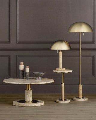 Miles Travertine Accent Table, alternate view 4