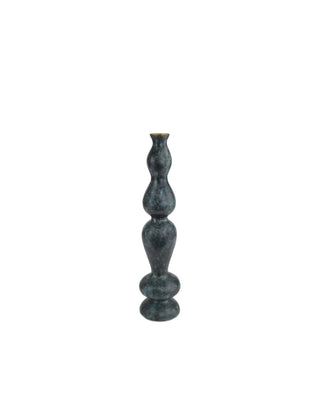 Luganzo Small Bronze Vase in jade green and gold