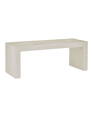 Carson Ivory Terrazzo Bench in fiber concrete and stone