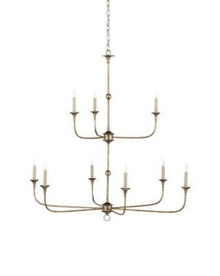 Nottaway Two-Tier Bronze Chandelier in wrought iron