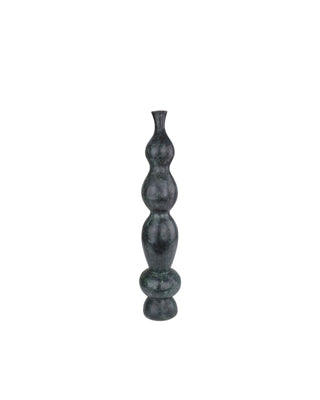 Luganzo Medium Bronze Vase in jade green and gold