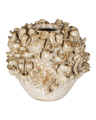 Tidal Large Vase in milky white and ceramic