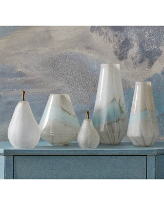 Glass White Pear Set of 2, alternate view 9