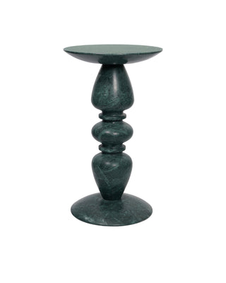 Nubia Green Accent Table in evergreen marble