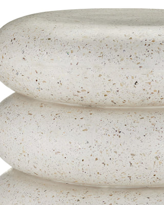 Cusani Ivory Terrazzo Stool, alternate view 2