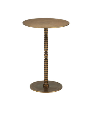 Dasari Brass Accent Table in cast aluminum
