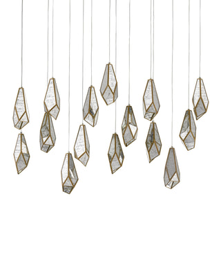 Glace Mirror 15-Light Linear Multi-Drop Pendant, alternate view 5